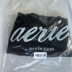 aerie Black Logo Lounge Sweatpants